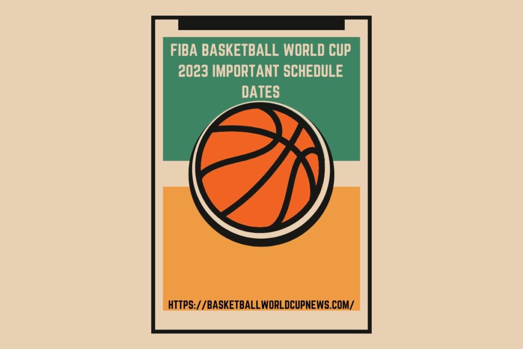 FIBA Basketball World Cup 2023 Important Schedule Dates
